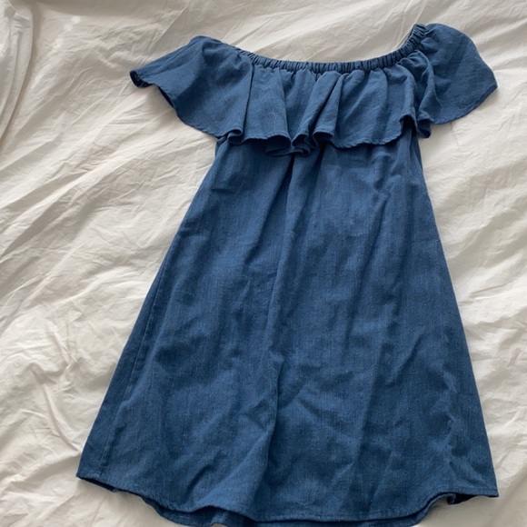 Off-the-shoulder Madewell denim dress - Picture 5 of 5